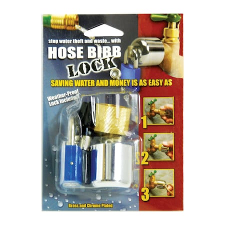 Conservco Conservco 3/4 in. Hose MPT Anti-Siphon Brass Hose Bibb Lock with Padlock DSL-2